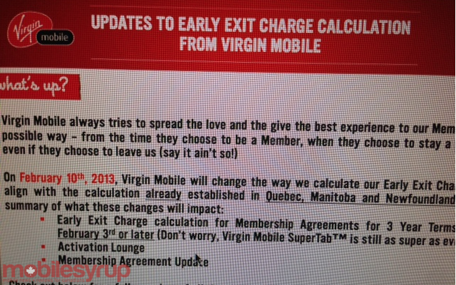 Virgin mobile cancellation fee