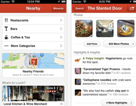 do you need yelp app to read reviews