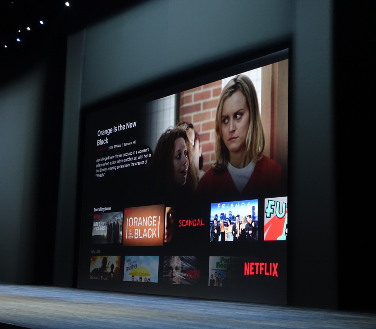Apple TV menu