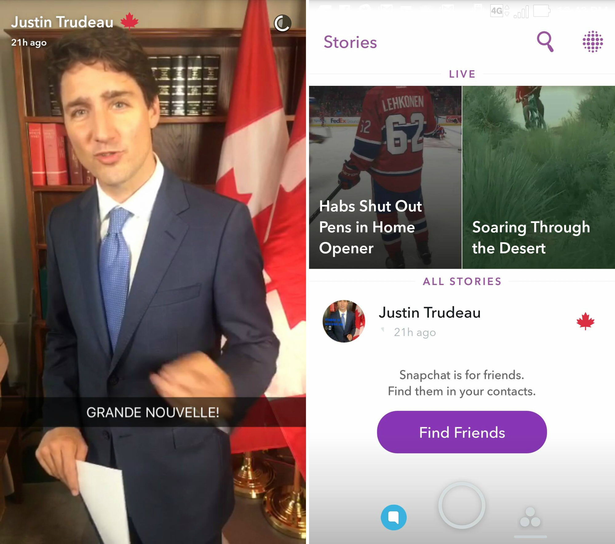 Justin Trudeau snapchat 2