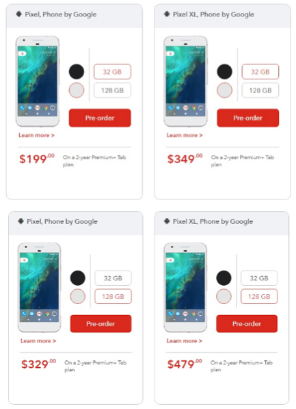 rogers pixel pricing