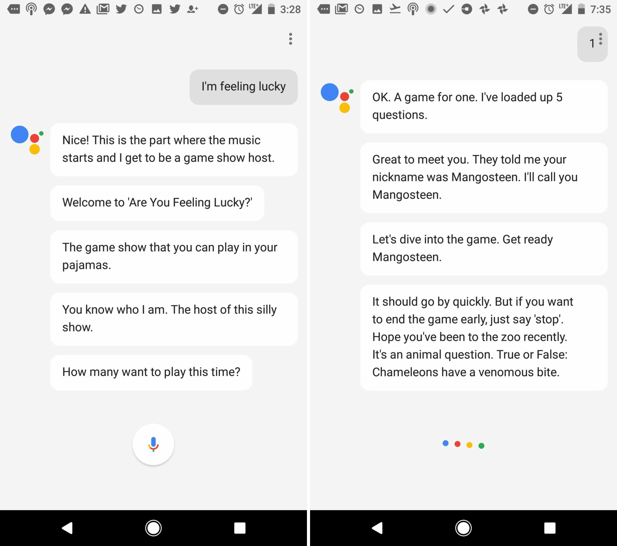 google assistant feeling lucky