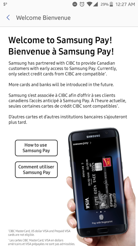 Samsung Pay CIBC