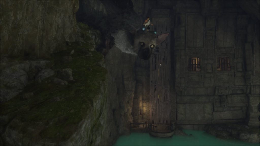 The Last Guardian boy and Trico overlook scene