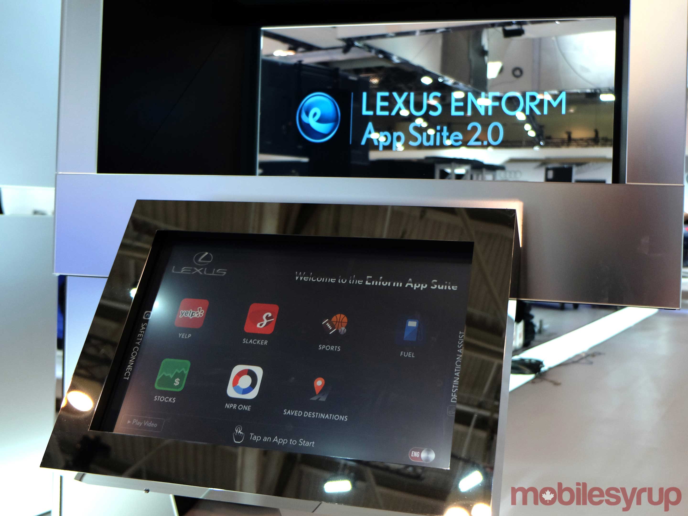 Photo of Lexus' Enform infotainment system