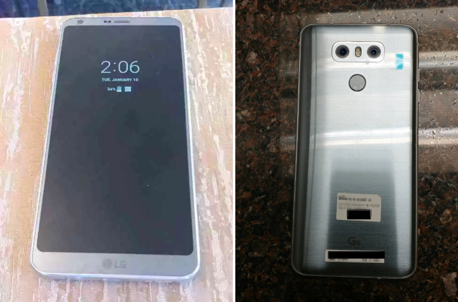 lg g6 leak photos front and back