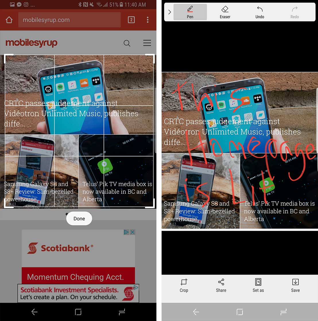 S8 screenshot editer