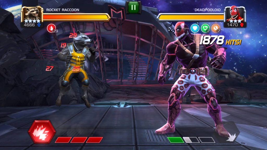 Rocket Raccoon vs Deadpooloid Marvel Contest of Champions 