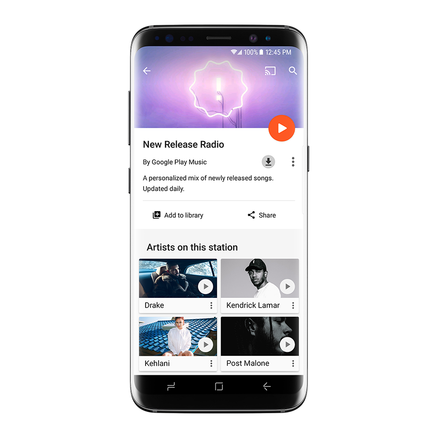 New Release Radio Google Play Music 