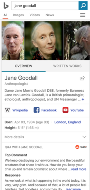 Bing Reddit Jane Goodall