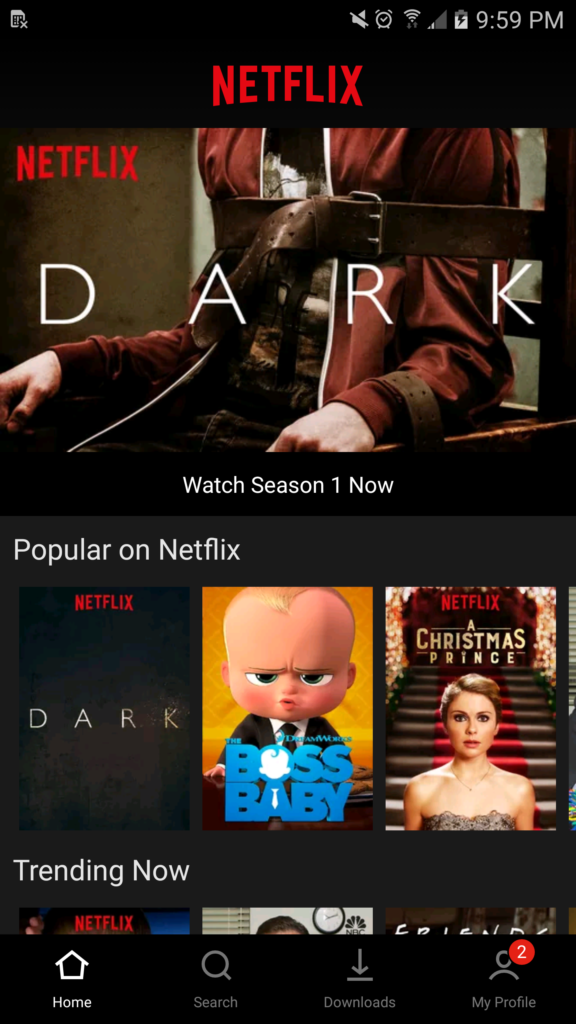 Netflix Android app redesign