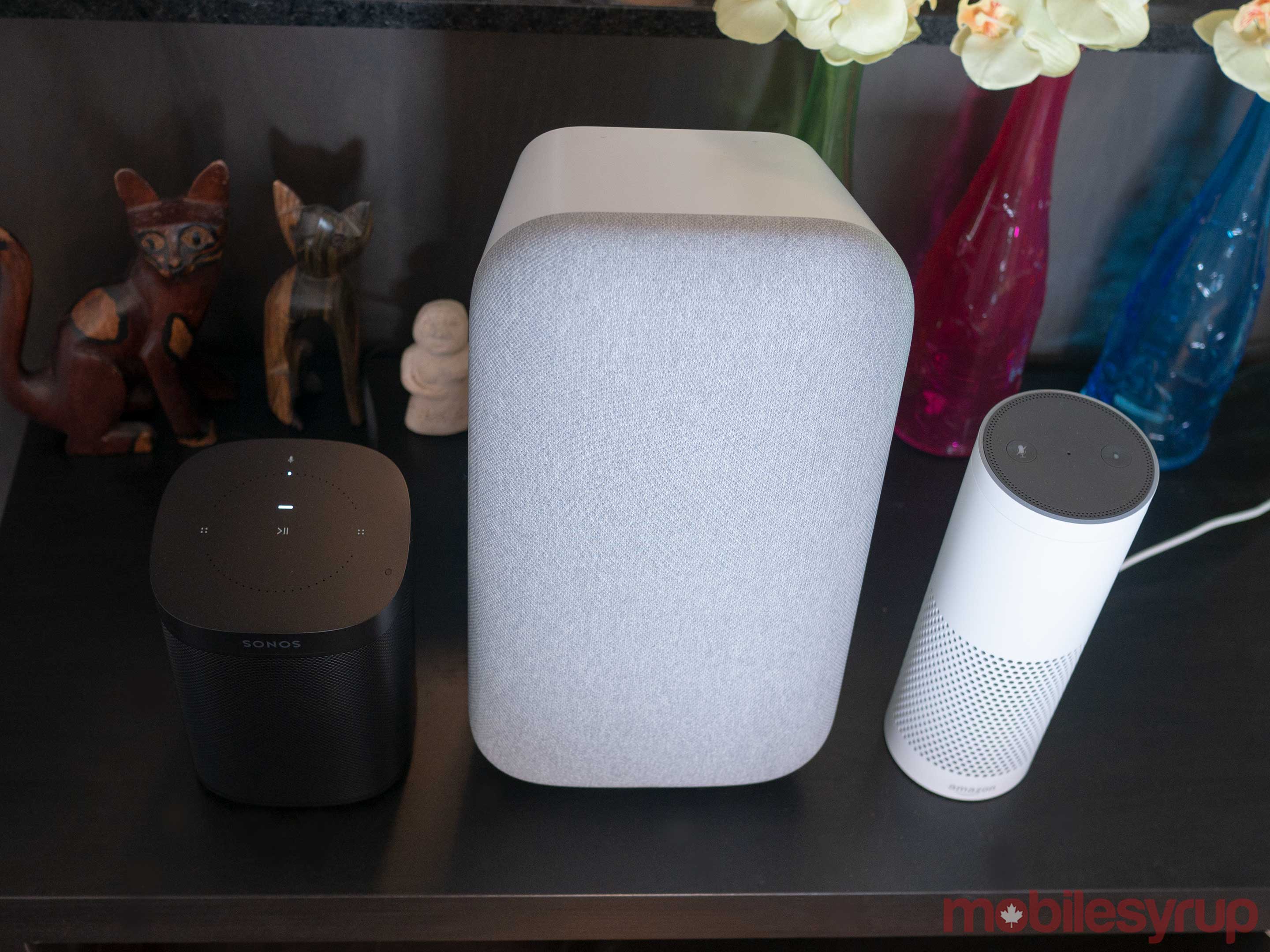 Sonos One, Google Home Max, Amazon Echo Plus