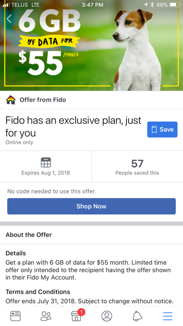 Fido 6GB summer promo plan