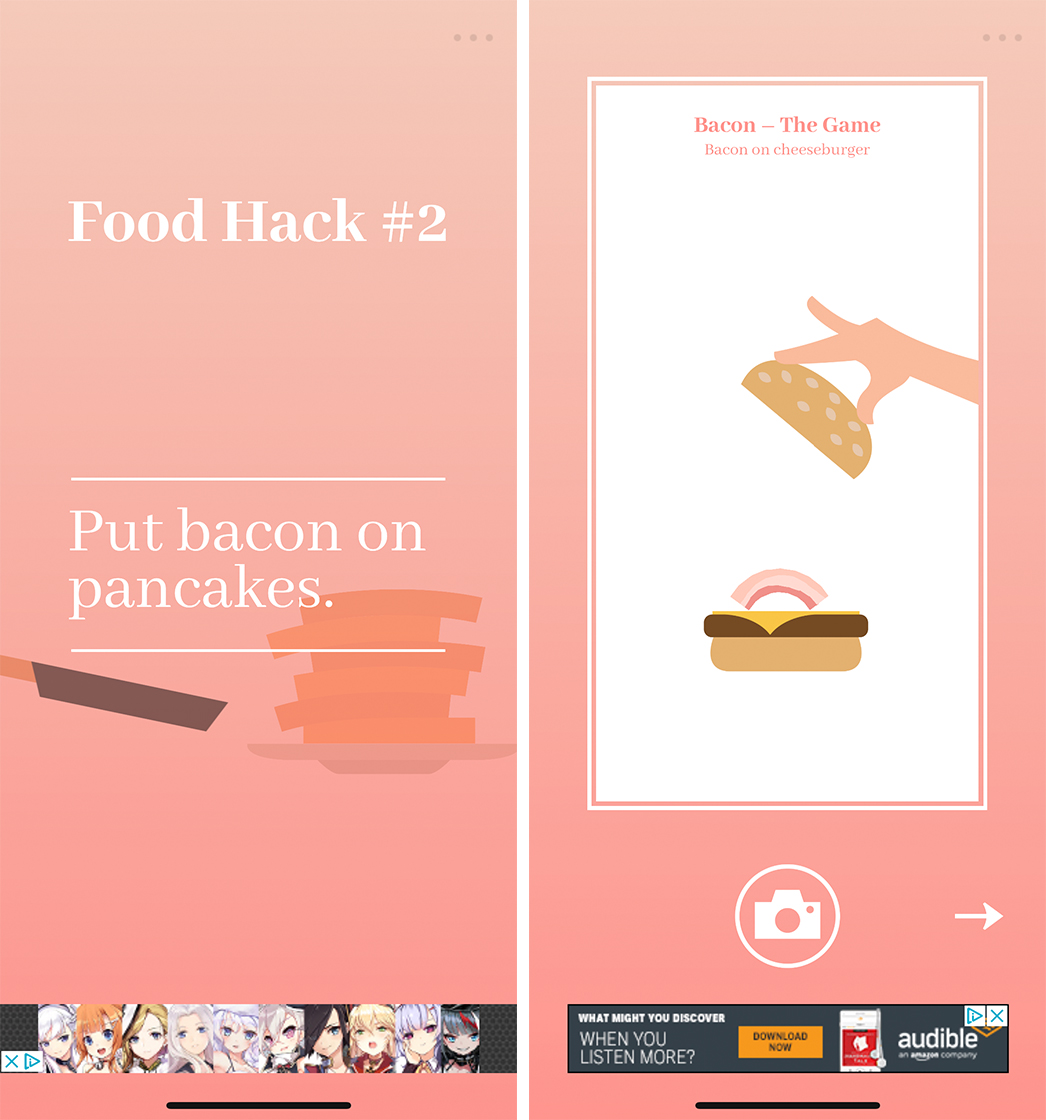 Starting and completing levels in Bacon - The Game