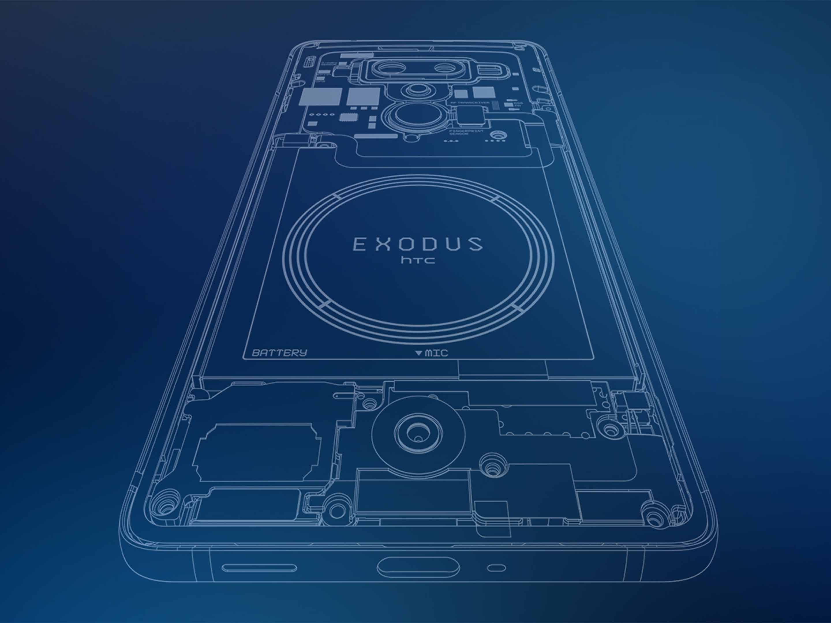 HTC Exodus 1 blueprint render