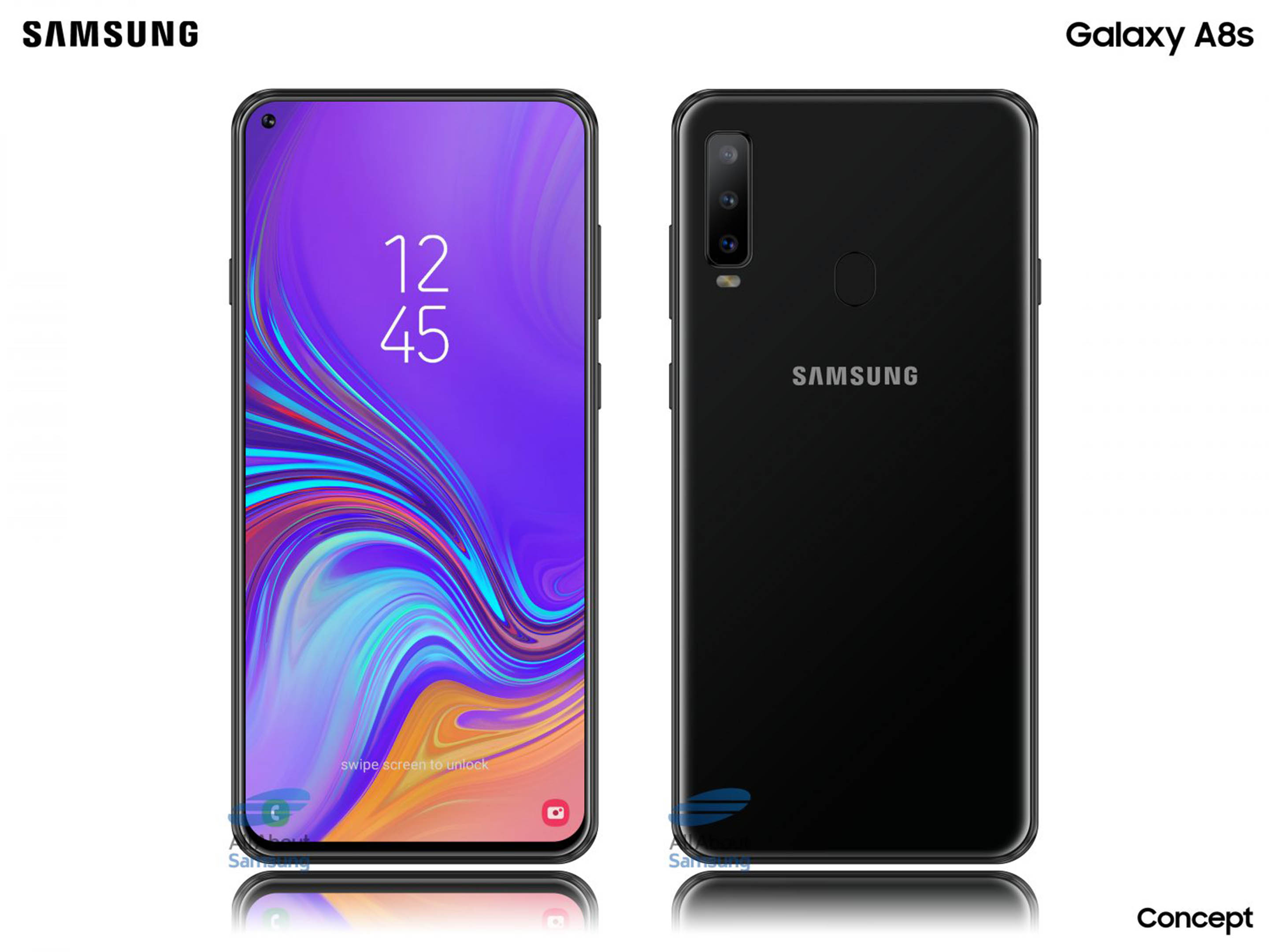 Samsung Galaxy A8s render