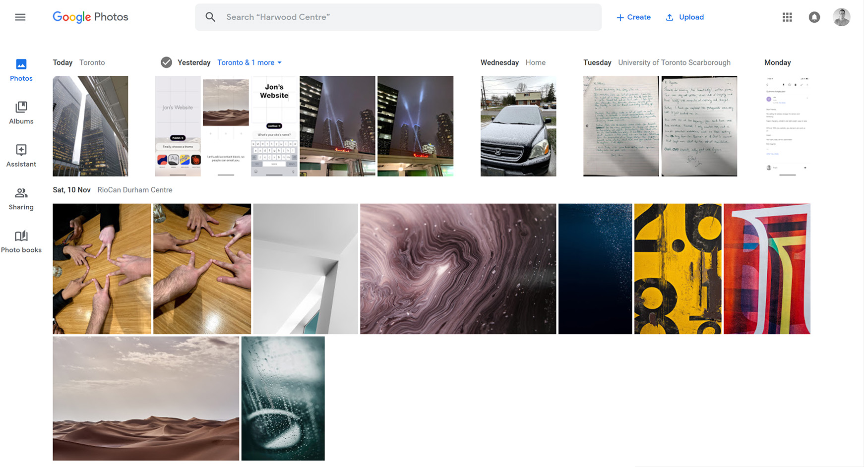 Google Photos website redesign