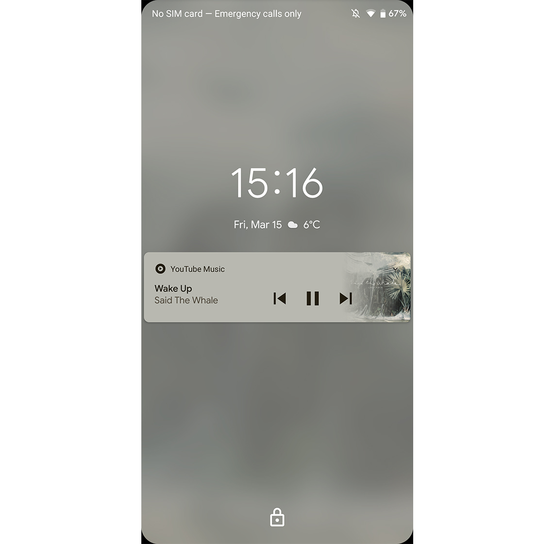 Android Q lock screen music