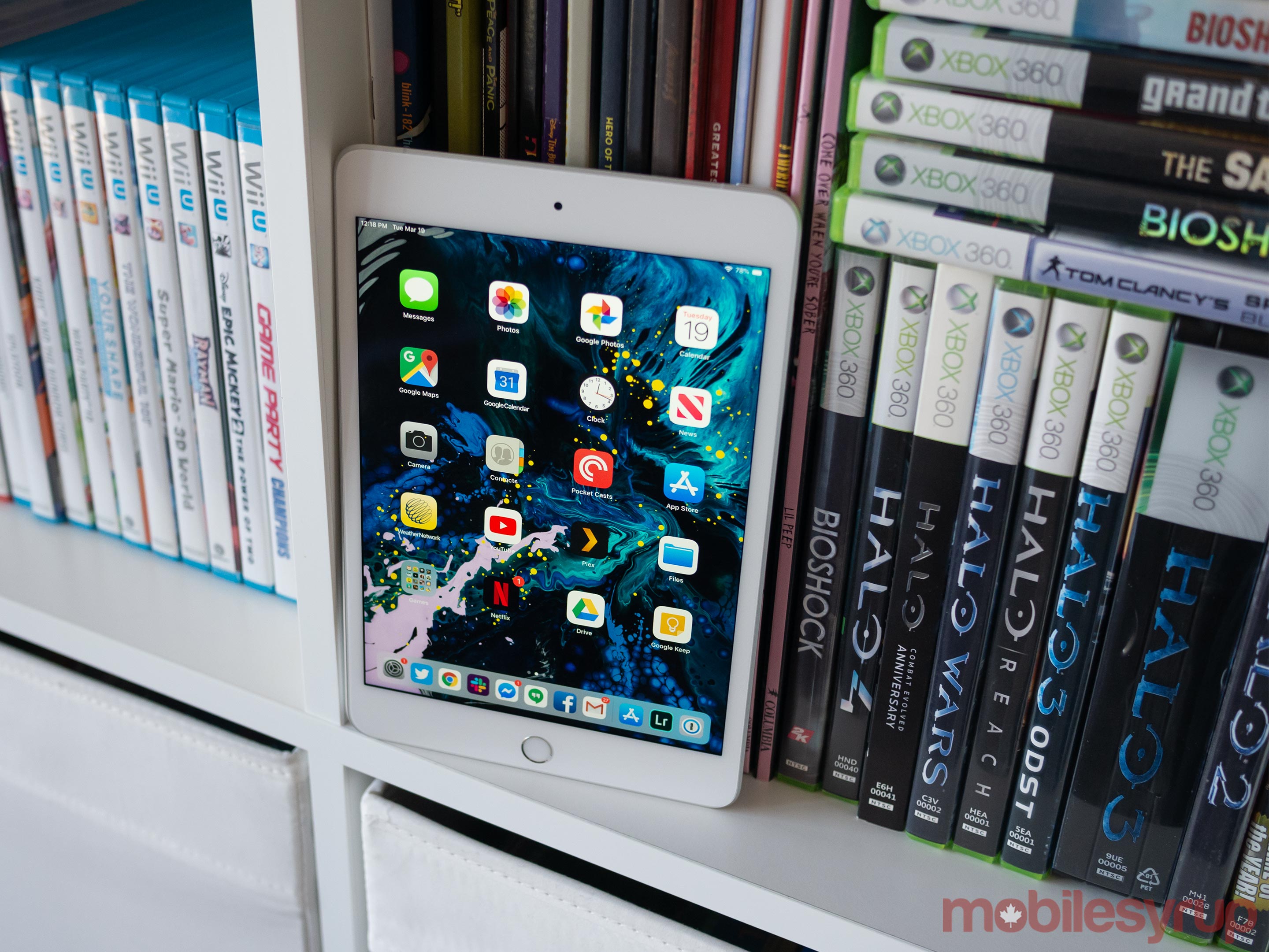 iPad Mini 2019 on a shelf