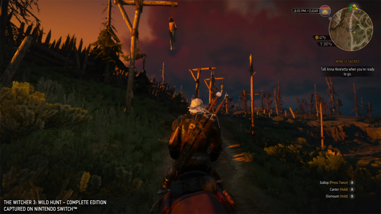 The Witcher 3 Switch horseback