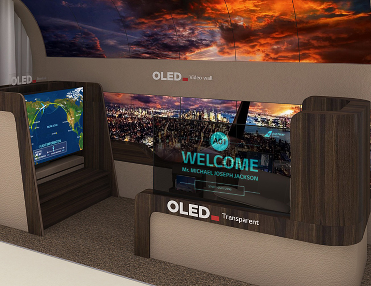 LG Display transparent OLED for plane aisles