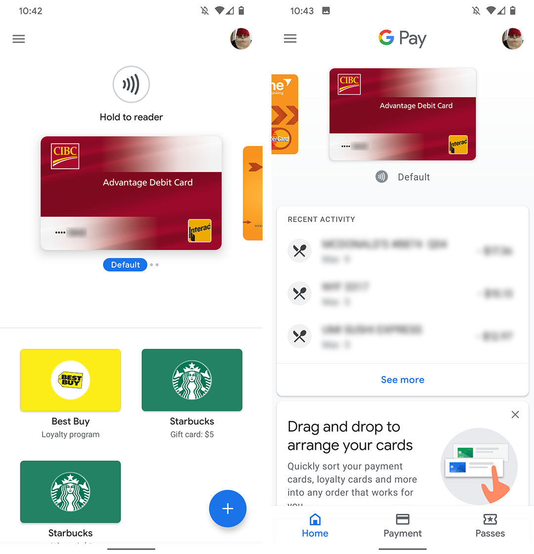 Google Pay new interface