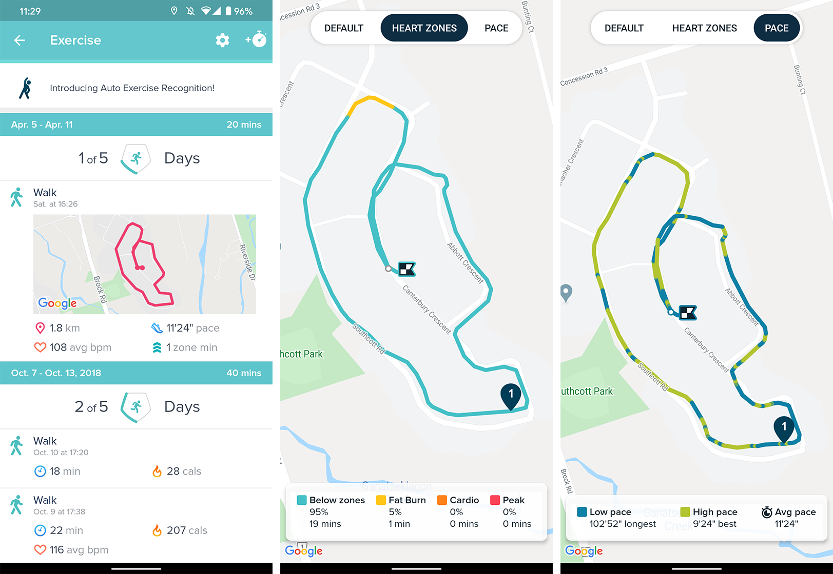 fitbit track gps