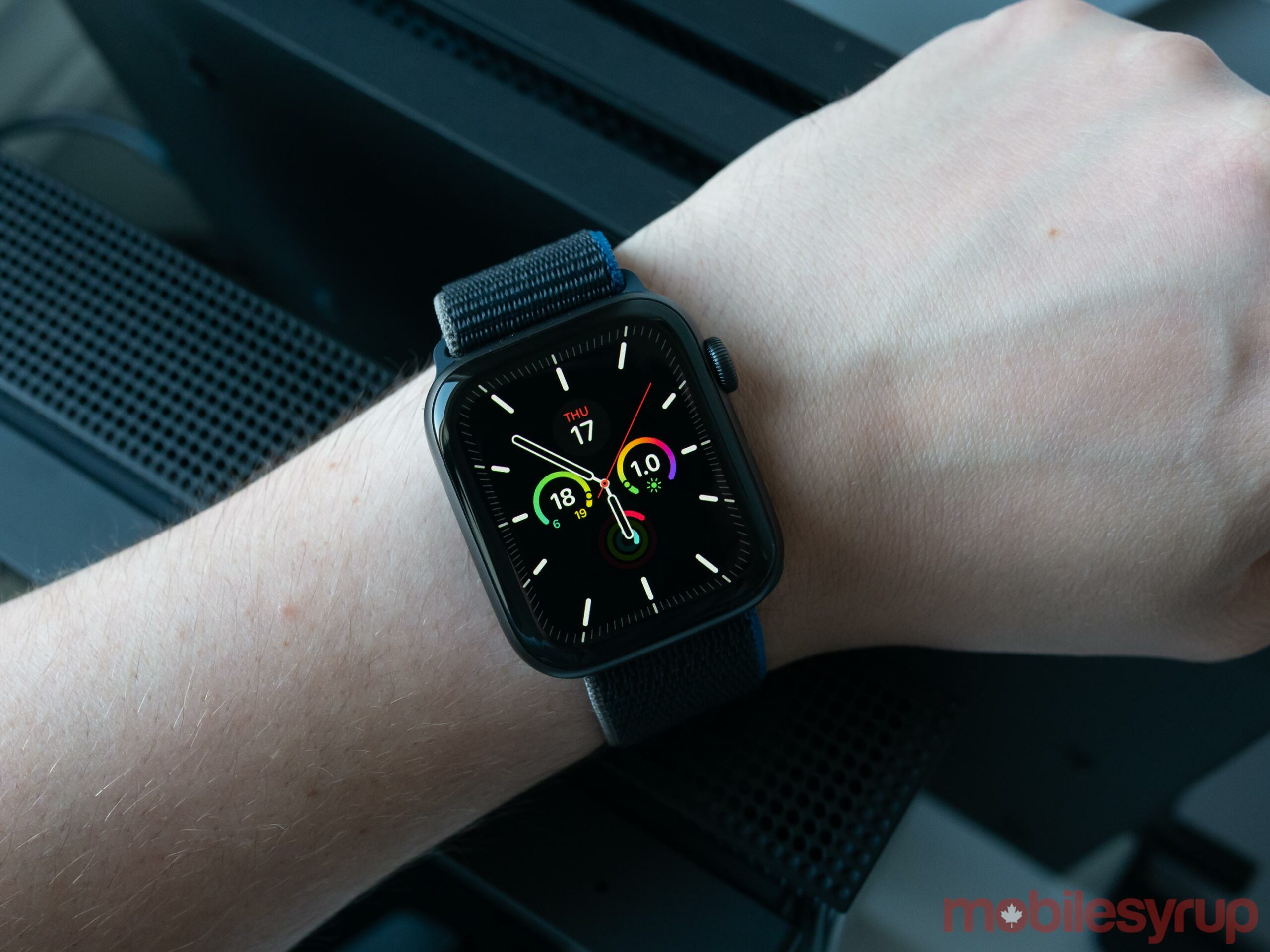 Apple Watch SE on wrist 