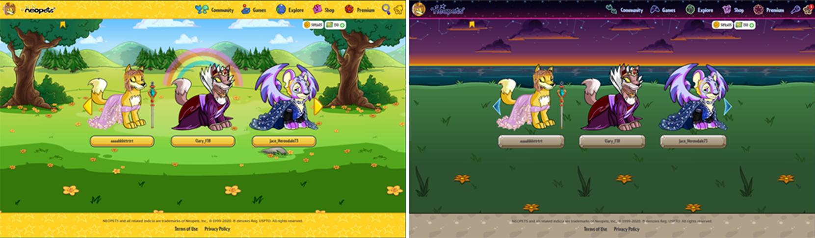 Neopets themes on mobile