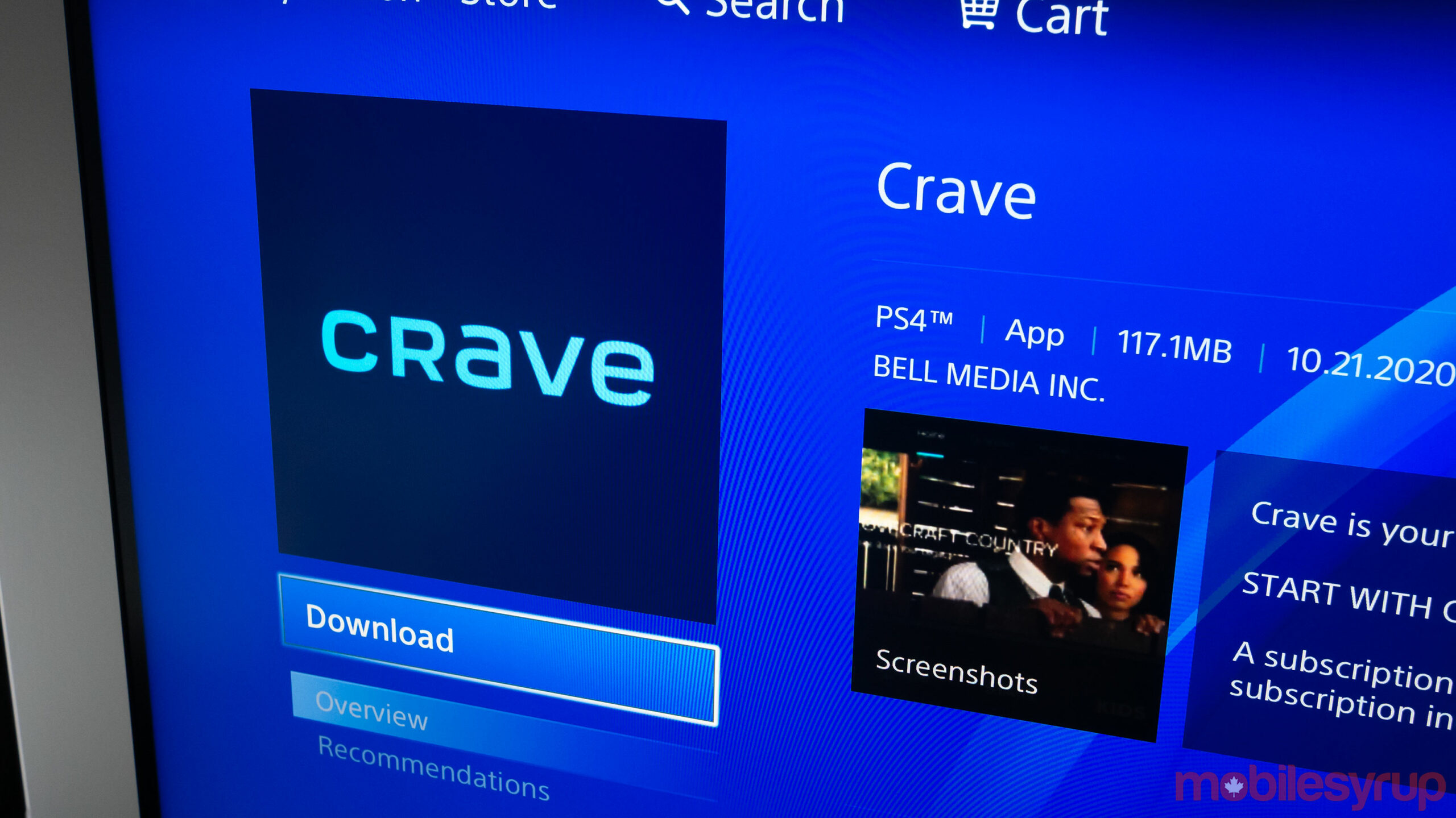 crave tv playstation 4