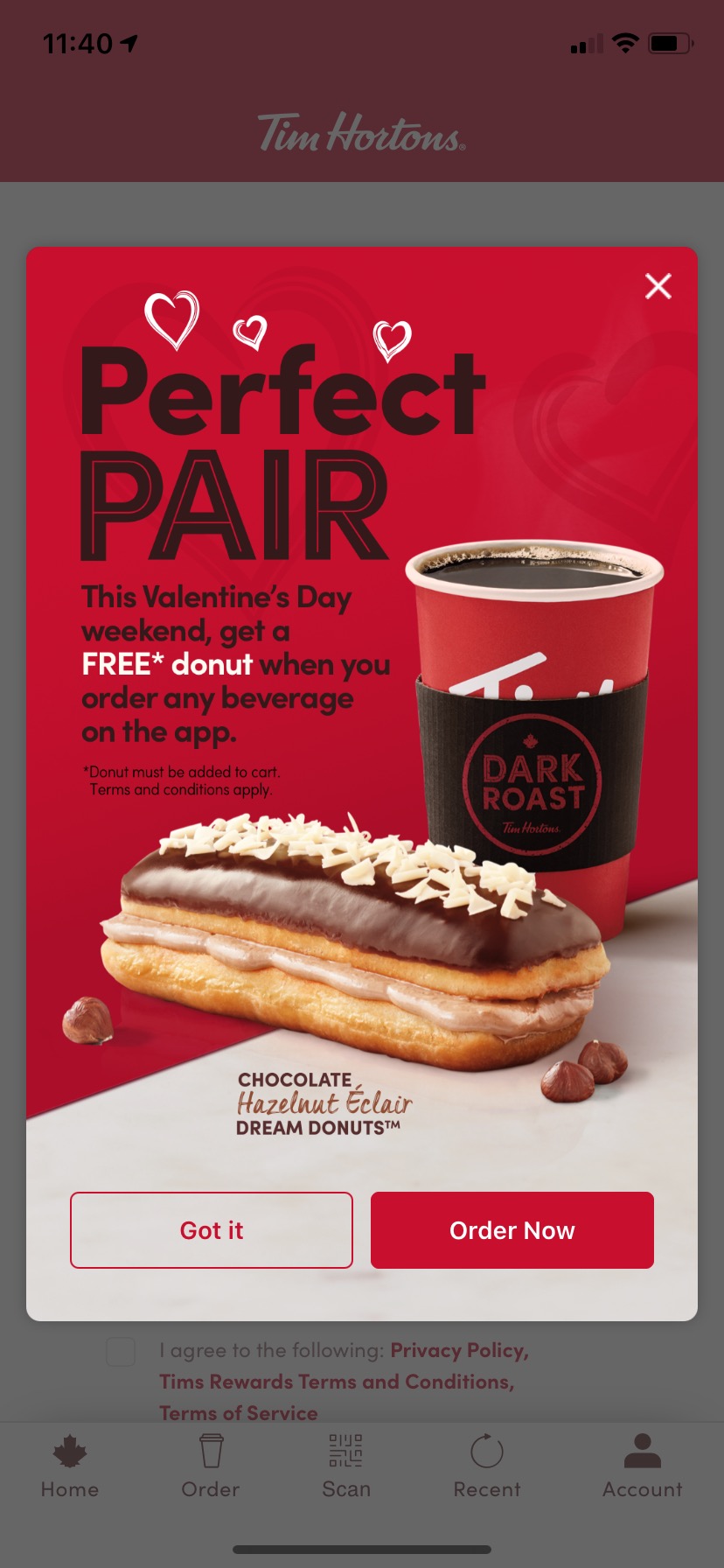 Tims Free Donut Offer