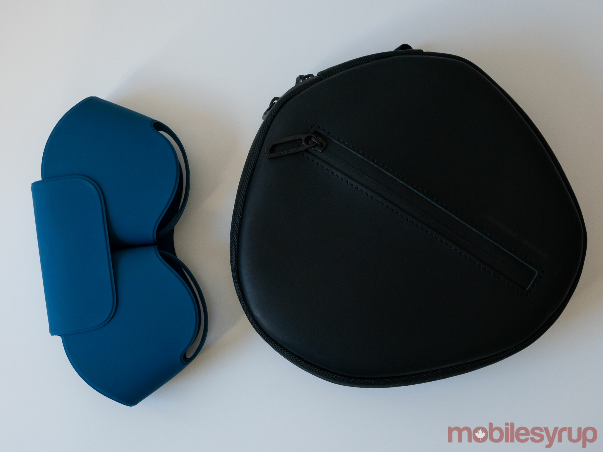 Waterfield's AirPods Max Shield Case beside the Smart Case 