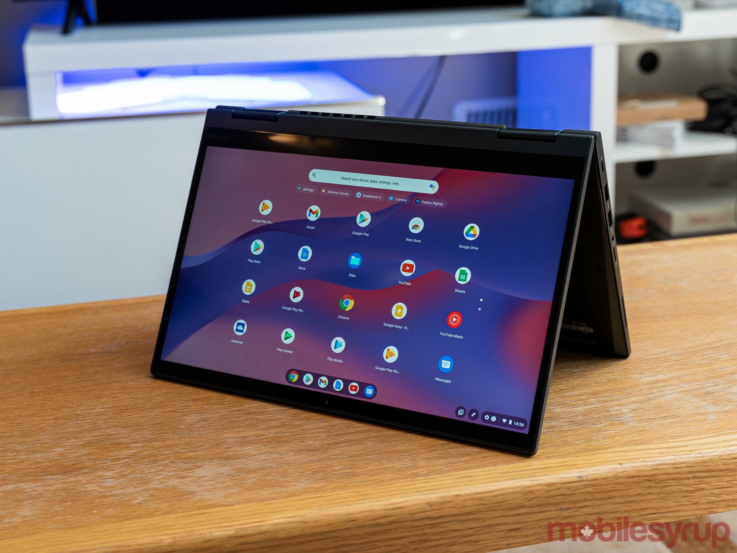 Lenovo ThinkPad C13 Yoga Gen 1 in tent mode