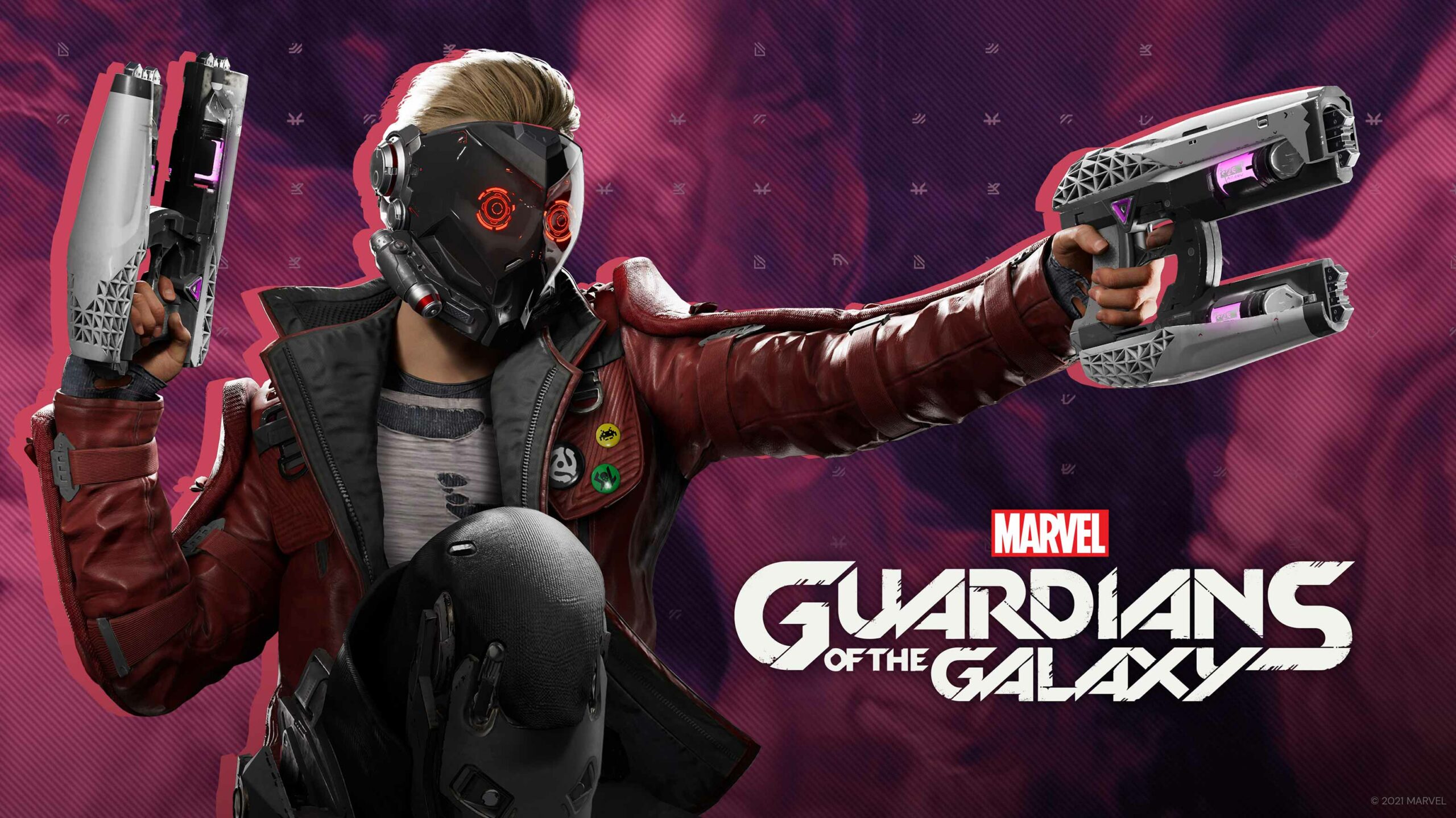 Marvel's Guardians of the Galaxy poster with Star-Lord pointing his blasters