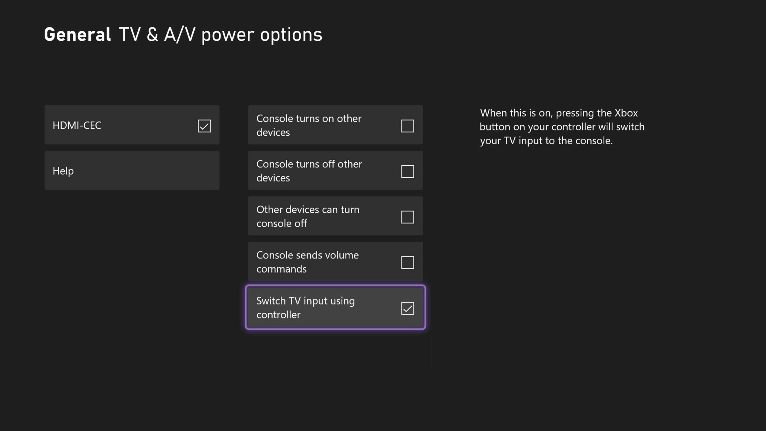 Xbox switch TV input