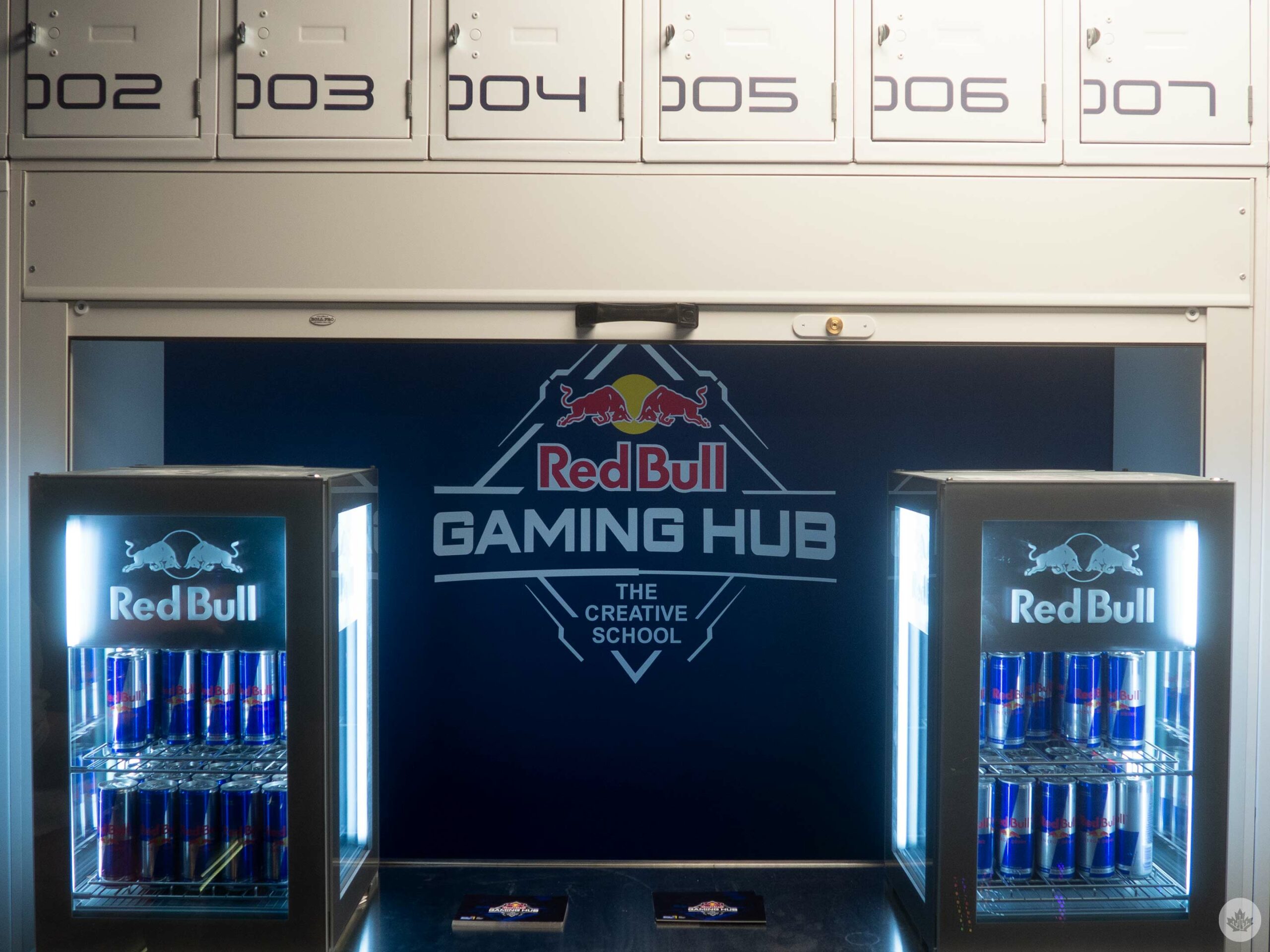 Toronto Metropolitan University Red Bull Gaming Hub fridge