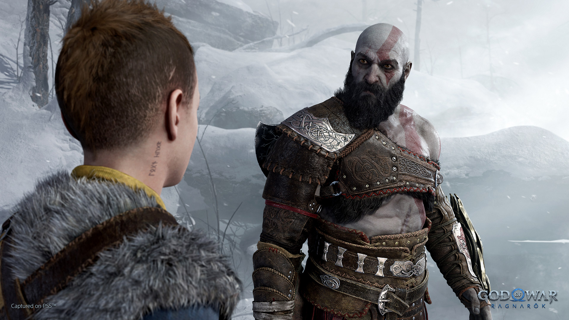 God of War Ragnarok Kratos confronts Atreus