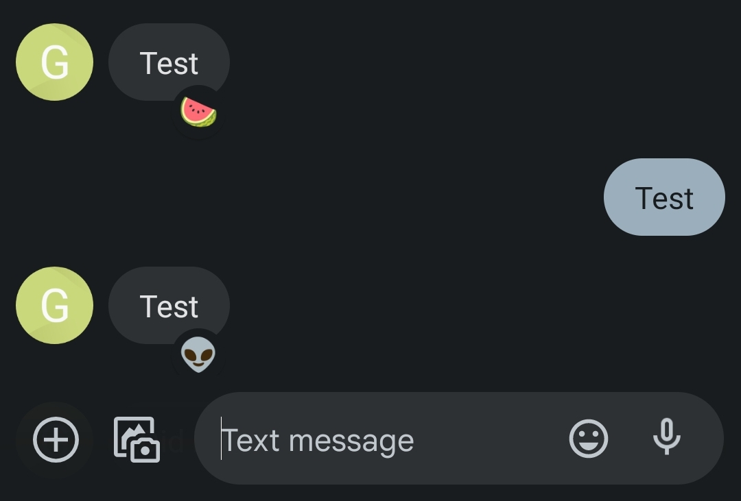 Google Messages Emoji Test 1 